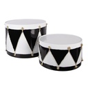 Decoratie Trommel (set van 2) Ø 37x26 / Ø 32x17 cm