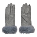 Handschoenen 9x23 cm grijs