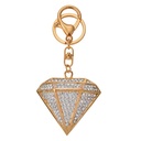 Sleutelhanger 5x2x6 cm goudkleurig