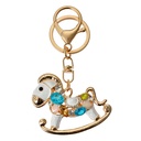 Sleutelhanger 6x2x4 cm goudkleurig