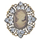 Broche cameo bruin
